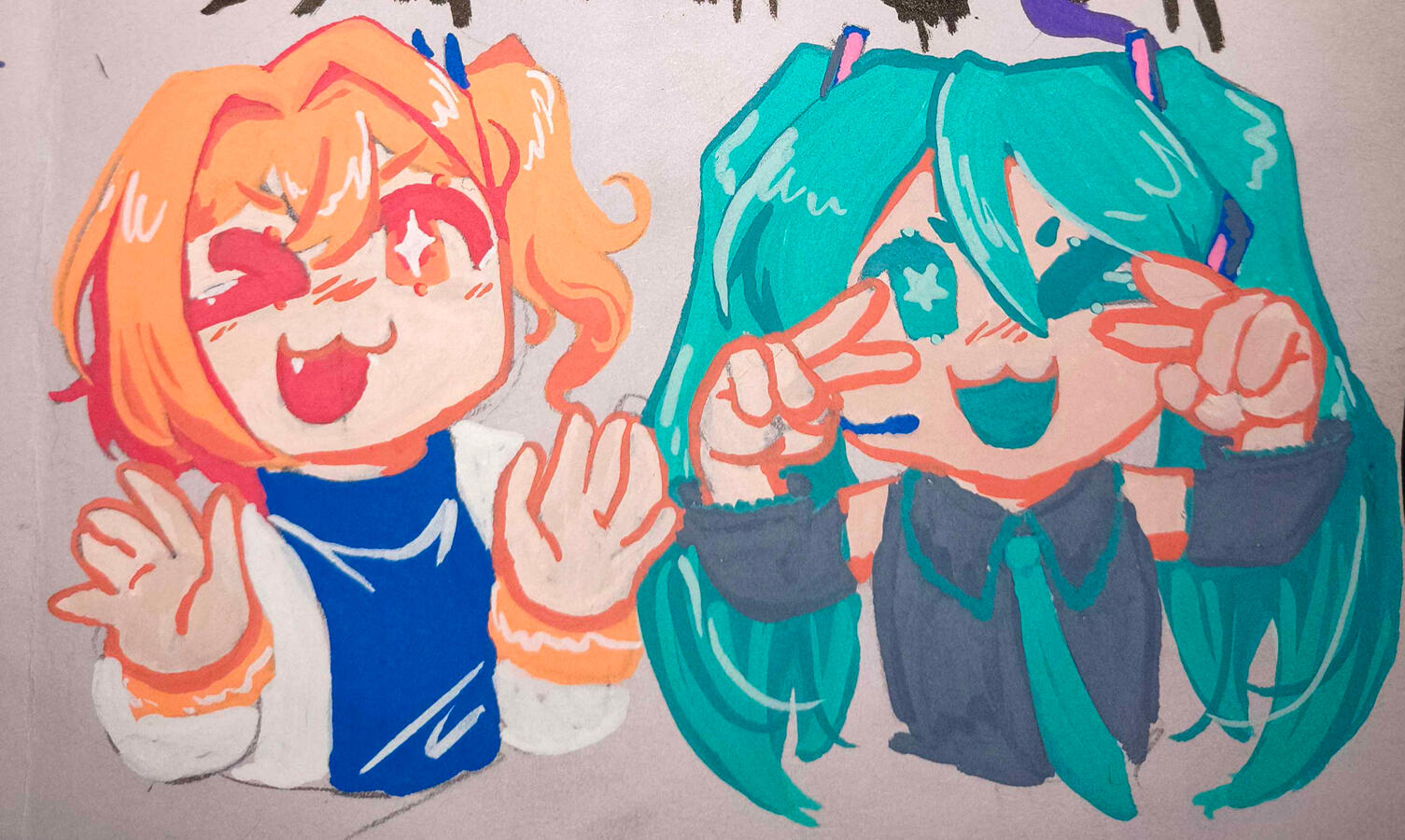 Adachi rei and Miku (only one half of the page) - gift